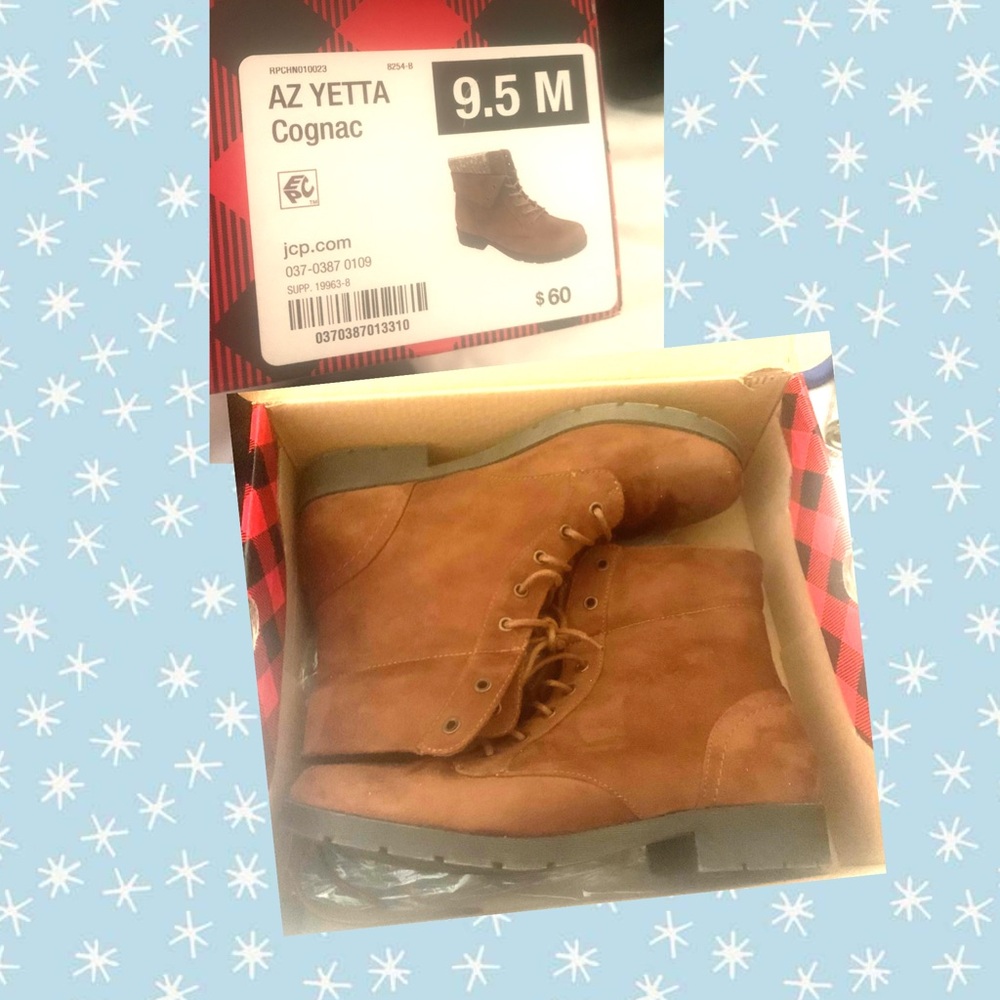 Arizona Jean Company Cognac Lace Up Boots